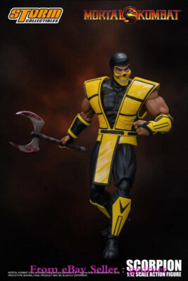 Scorpion Mortal Kombat storm モータルコンバット Storm Toys 1/12 Mortal Kombat Scorpion Yellow Ninja Action
