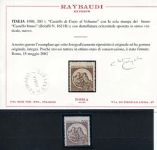 Castelli Lire 200 Varieties NATURAL BOLAFFI