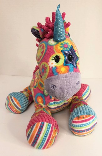 Mary Meyer Pizzazz Sparkly Unicorn Horse Plush 12" Flower Power Beans Colorful - Picture 3 of 3