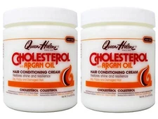 QUEEN HELENE Cholesterol with Argan Oil Conditioning Hair Crème 15 oz 2 Pack