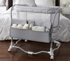Ingenuity Baby Crib Bedside Bassinet Mattress - White and Gray