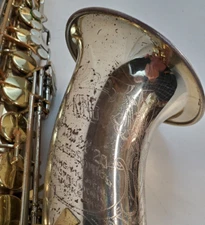 KING SUPER 20 "SILVER SONIC" TENOR SAXOPHONE STERLING NECK AND BELL NEEDS WORK