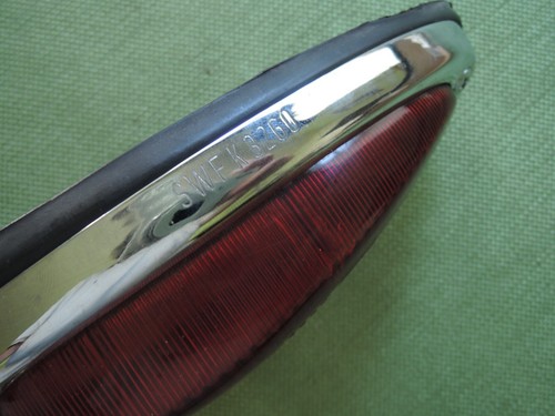 PORSCHE 356 Right Side RED LENS TAILLIGHT HOUSING and Tear Drop BEZEL - Picture 4 of 10
