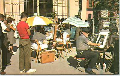 Greenwich Village New York Open Air Art Scene Postcard
