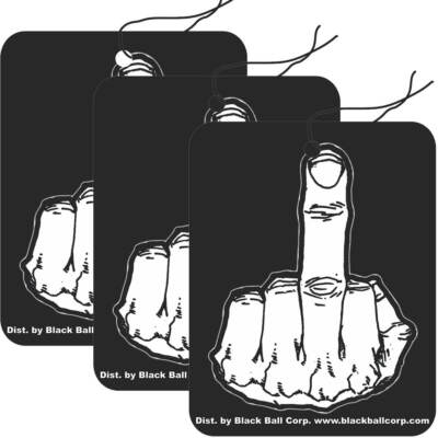 Middle Finger Road Rage Air Freshener - Vanilla Scent - 3 Pack