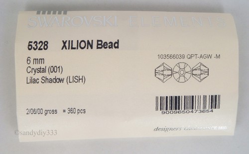 SWAROVSKI Crystal Element 5328 Xilion Bicone Bead Colour SIZE 5mm 6mm 8mm - Picture 121 of 125