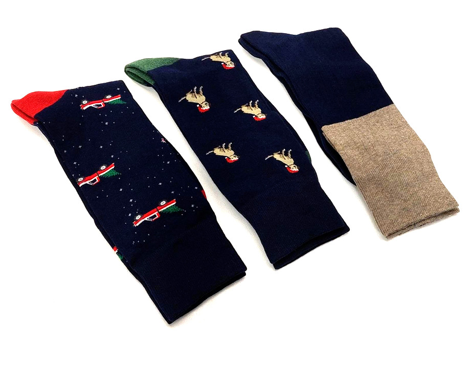 Лучшие мужские носки Gold Toe из 3-х упаковок [Праздничные носки]