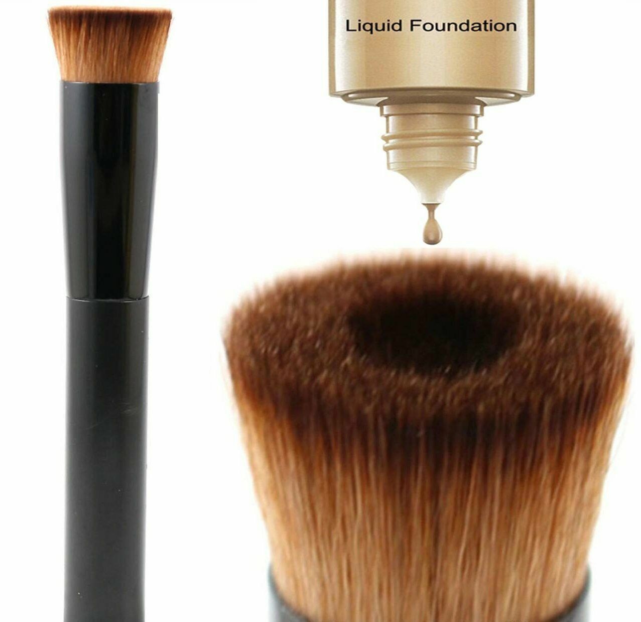 Glamza Makeup Liquid Foundation Powder Brush Make Up Cosmetics Tools Contour