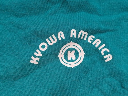 Vintage Single Stitch XL Shirt Kyowa America Safety Award Teal/Blue - Picture 2 of 9