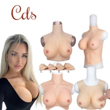 Silicone Breast Forms Breastplates Fake Boobs Crossdresser Drag Queen C-H Cup 