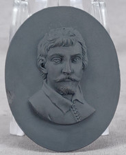 Wedgwood Annibale Carracci Black Basalt Portrait Medallion Plaque C.1780-1795