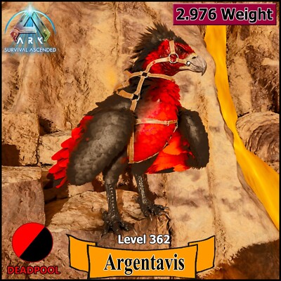 Ark Survival Ascended PC/PS5/XBOX - PVE - ARGENTAVIS 2976 Weight TOP STATS!