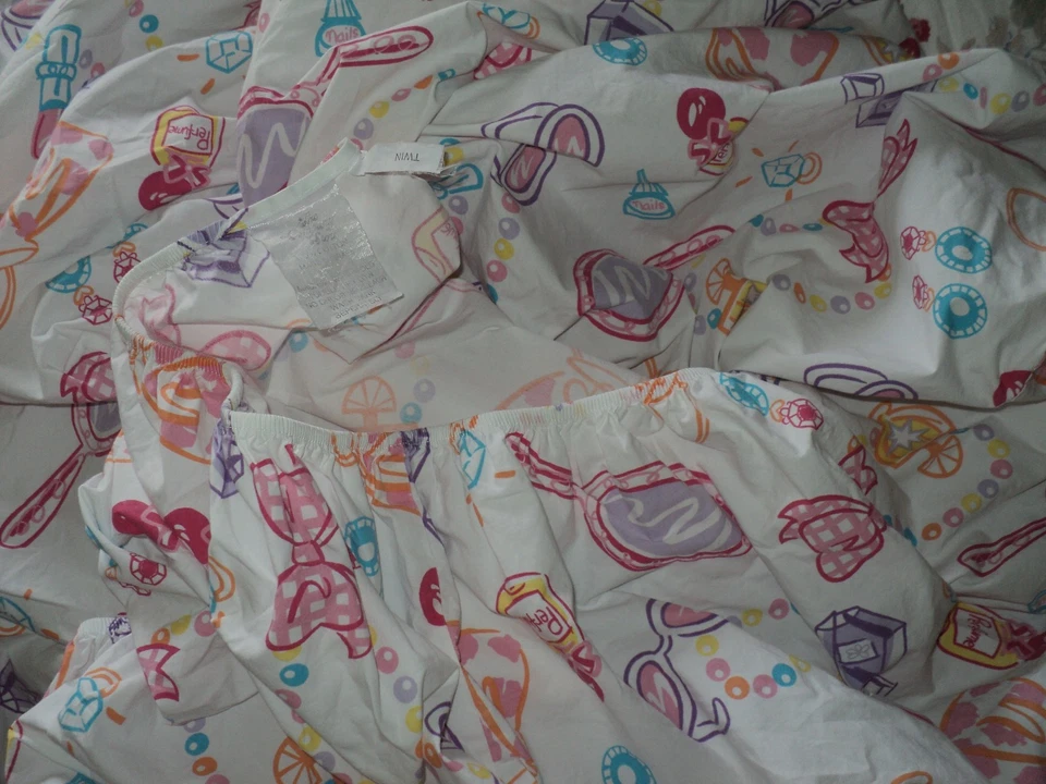 TIENDA DE LA COMPAÑÍA NIÑOS niñas Maquillaje Belleza Joyería 2 piezas Sábana Plana/Ajustable Doble Talla Foto 3 de 4