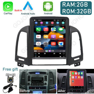 #ad #ad 9.7 in For 2006 2012 Hyundai Santa Fe Radio CarPlay Android 13 Car Stereo GPS BT $142.49