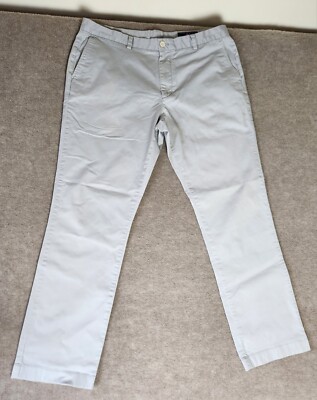 Vineyard Vines Slim Fit Breaker Pants Mens 38x31 Stretch Chino Light Gray 