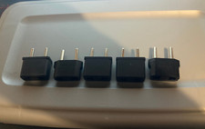 5 PCS EU Euro Europe to US USA Power Jack Wall Plug Converter Travel Adapter