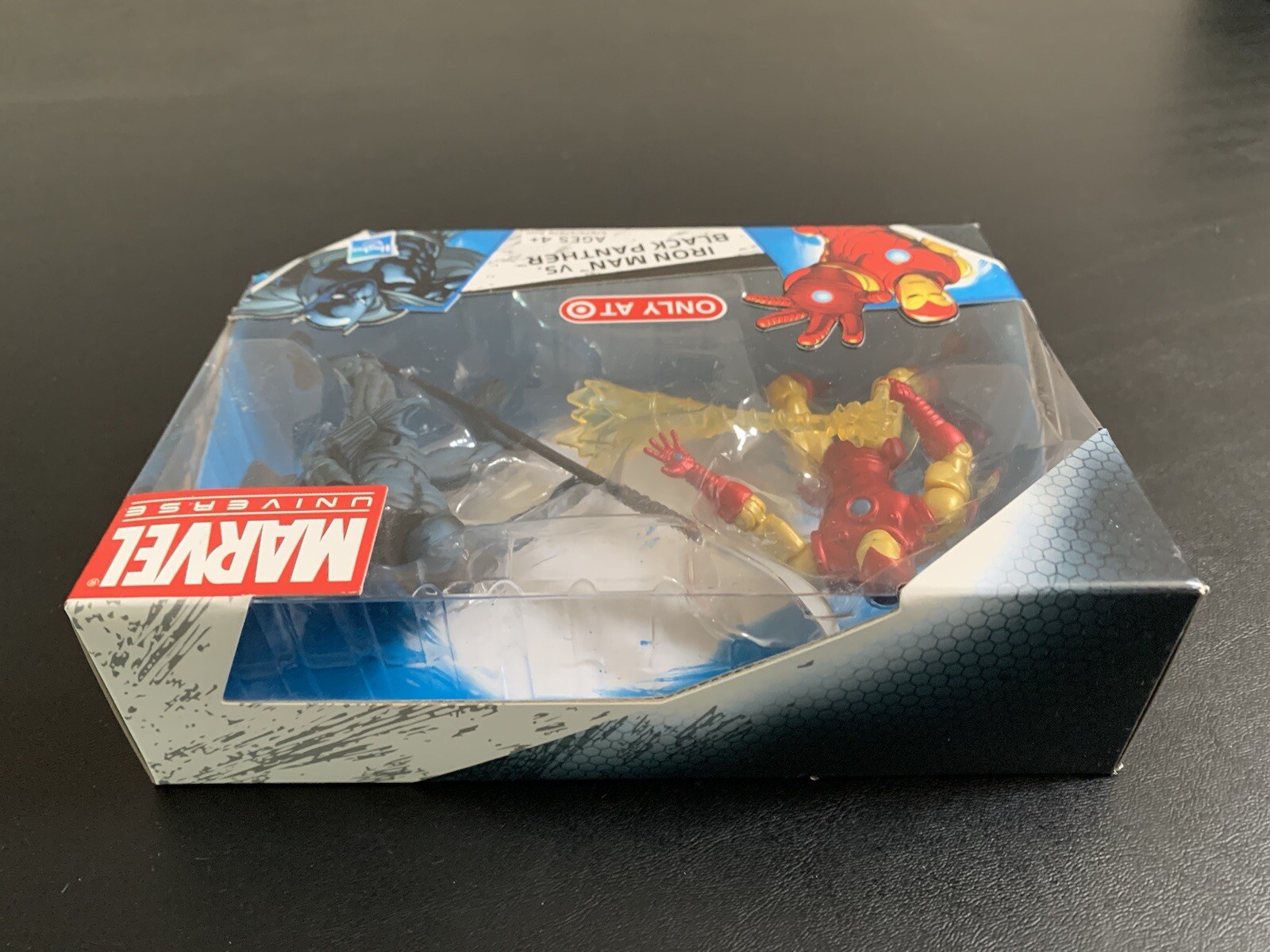 Marvel Universe 3 3/4 Inch Exclusive Action Figure 2Pack Iron Man Vs. Black P...