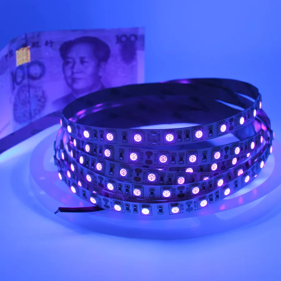 12V REAL UV LED Ultraviolet Strip Light Tape Light SMD 5050 3528 LEDs Blacklight |