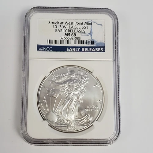 2013  W SILVER AMERICAN EAGLE COIN  MS 69 NGC  EARLY RELEASES