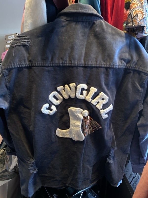 Women’s SM Med COWGIRL Corduroy Rodeo Western Blue Jacket