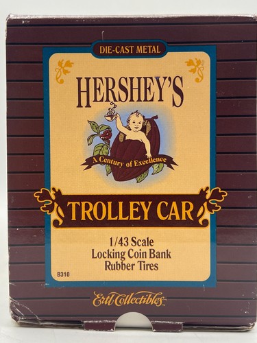Ertl 1995 Hershey's Trolley Car, 1/43 Scale Locking Coin Bank, Neu - Bild 3 von 7