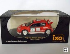 1/43 Peugeot 206 WRC New Zealand Rally 2003 Winner No. 1 Red White Mini Car