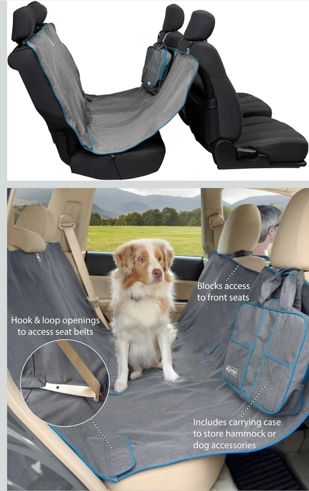 Kurgo Heather Dog Hammock – Pet Seat Cover – Waterproof & Stain Resistance 63 In - Image 2 of 4