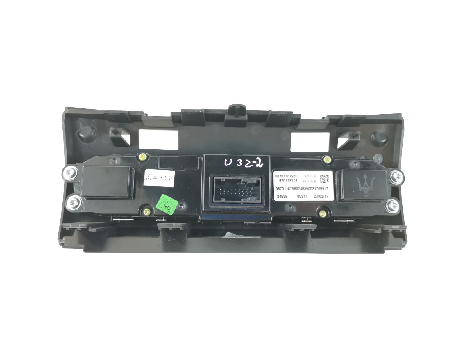 Maserati Ghibli 2018 M156E AWD 3.0 L AC Heat Climate Control Module 6701187960