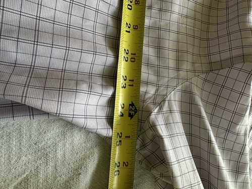 Jos.A.Bank Mens Tailored Fit Lavender Check Long Sleeve Button Up Shirt 17-35 - Picture 4 of 7