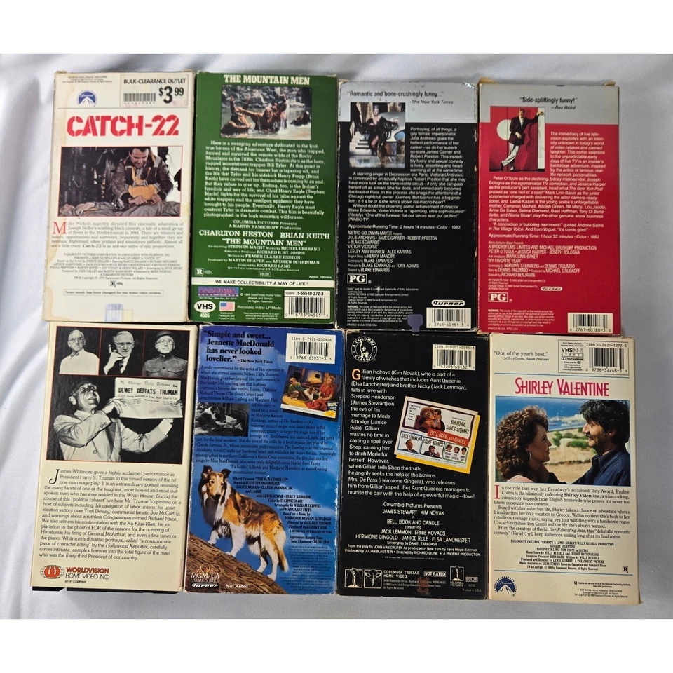 Classic Movie VHS Lot of 52 1950s 60s Hitchcock Stewart Peck Hepburn Annie Hall — 第 3/4 张图片