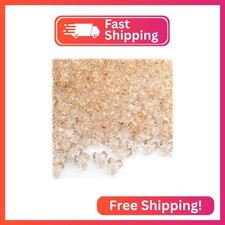 The Crafts Outlet 1,000pc Plastic Transparent Tribeads 10mm Champagne Beads