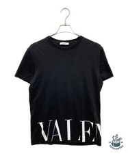 VALENTINO T-shirt with logo at the hem Size: S Black Men UV3MG07D6M3