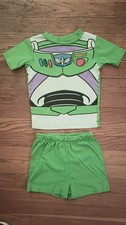 Toy Story Boys 2 Pc Sz 6 Buzz Lightyear Short Pajama Set, Great Graphics  Cond.