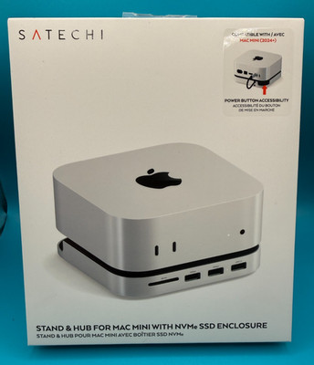 Satechi Stand & Hub for Mac Mini with NVMe SSD Enclosure ST-GNMMES