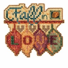 Fall In Love Beaded Cross Stitch Kit Mill Hill 2016 Autumn Harvest MH181623
