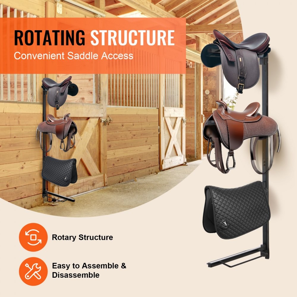 Tack Storage Rack For Stable Paterr 4-Tier Wall Mount Saddle Rack ...