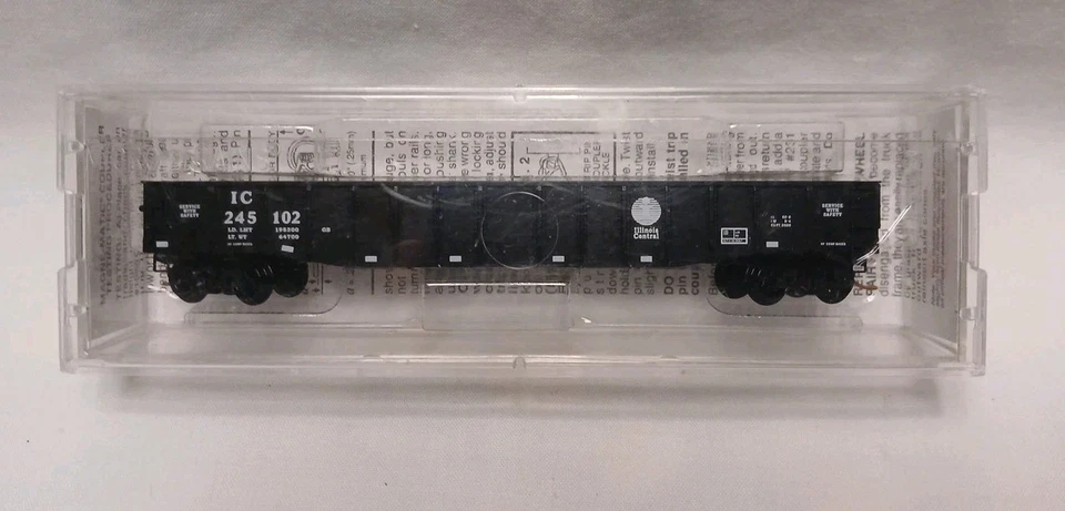 Illinois Central 105550 50' Steel Side 15 Panel Fixed End Gondola N-scale Train - Image 4 of 4