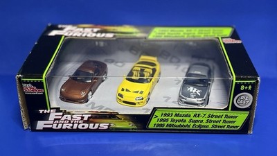 The Fast and the Furious Racing Champions 1:64 Die Cast Set/3 Supra Eclipse RX-7