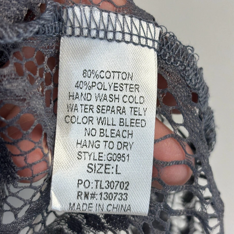 Top de encaje romántico Umgee para mujer boho caprichoso talla L hada grunge femenino elegante Foto 4 de 4