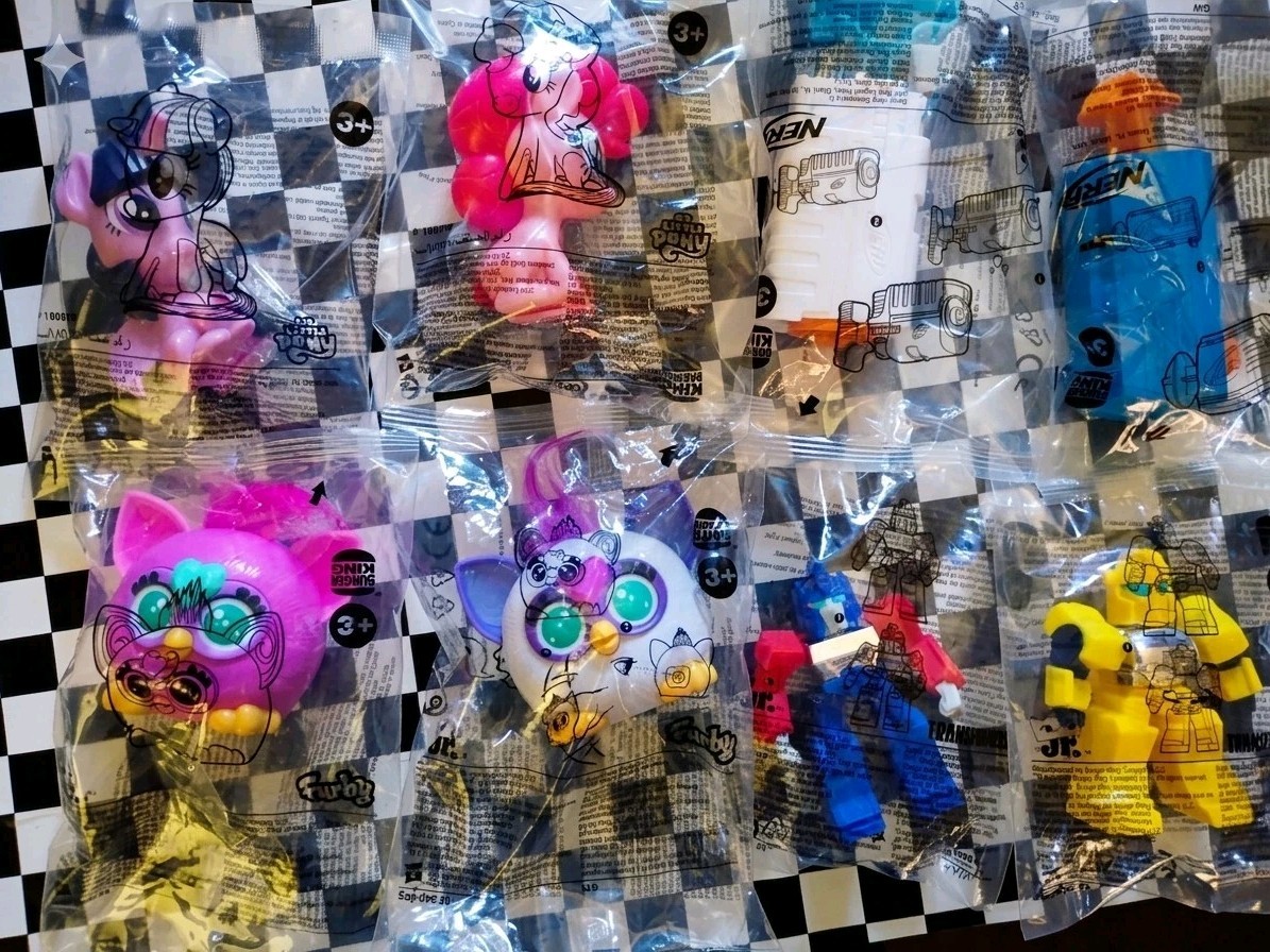 Full Set Of 8, Transformers, Nerf, Furby,  Pony