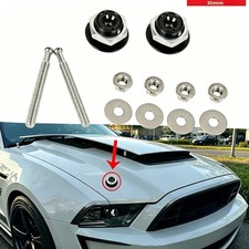 2pcs Quick Release Hood Pins Latch Push Button For Car Racing 30mm