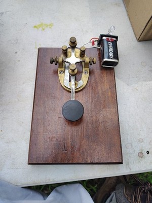 Antique Signal Electric Mfg Menominee MI Telegraph Morse Key