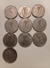10 Irish Shillings & 5 Pences 1959/64/66/70/71/76/80/86/89