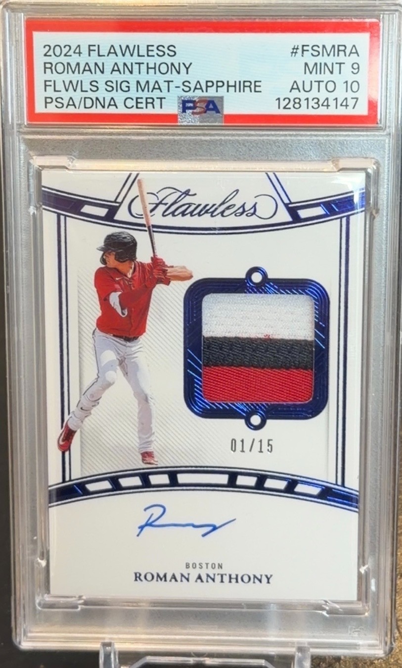 2024 Panini Flawless Baseball Roman Anthony RPA Rookie Auto Sapphire /15