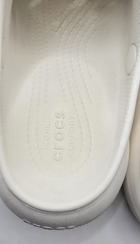 Crocs Classic Crush Platform Clog White Mens 7 Womens 9 207521-100 3" Wedge - 第 8/12 張圖片