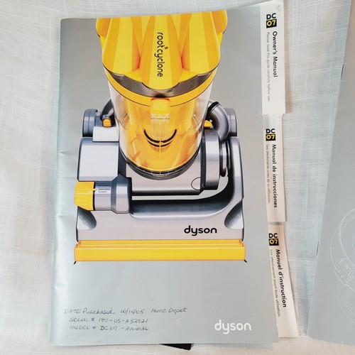 DC07 Aspiradora Dyson Manual del Propietario Folleto de Instrucciones de Servicio - Imagen 2 de 10