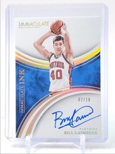 BILL LAIMBEER 2024-25 IMMACULATE INK AUTOGRAPH GOLD PISTONS AUTO 02/10