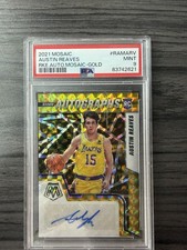 2021-22 Panini Mosaic - Rookie Autographs Mosaic Austin Reaves # Gold Prizm /10 