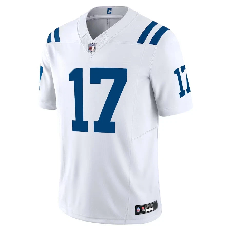 NWT Men's Colts #17 Daniel Jones White Game Jersey
