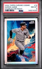 2024 TOPPS COSMIC CHROME STARS IN THE NIGHT #19 AARON JUDGE PSA 8